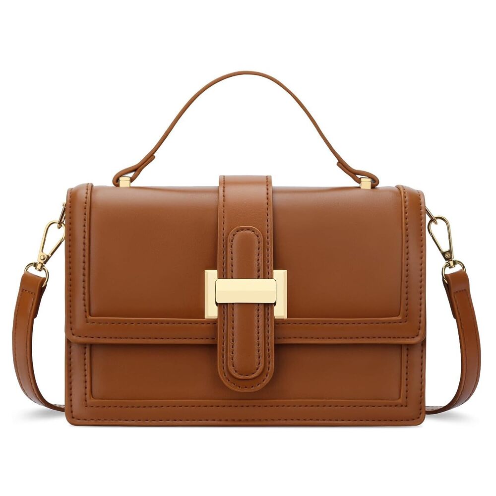 Brown Designer Crossbody Bags - Purses for Women Vegan Leather Purses and